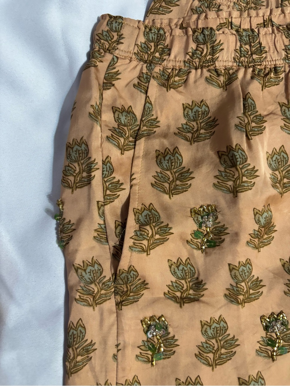 J. Crew Peach Floral Sequin-Embellished Shorts - Picture 5 of 6
